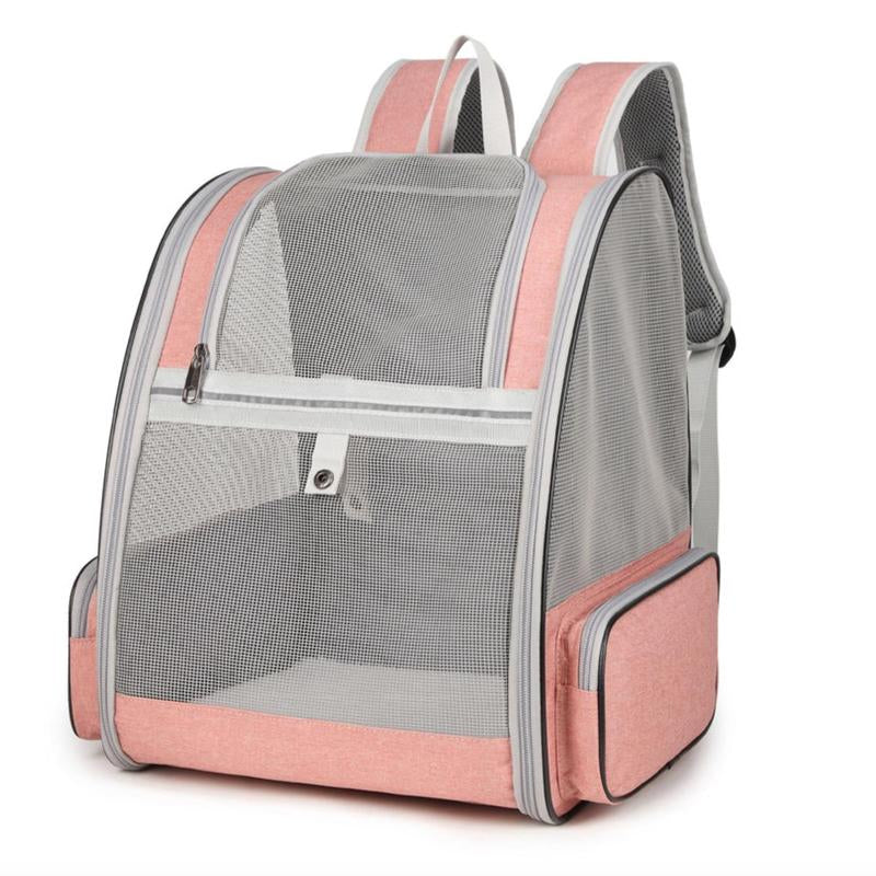 Portable Pet Carrier Bag, Foldable Breathable Pet Backpack, Foldable Outdoor Travel Bag for Dogs & Cats