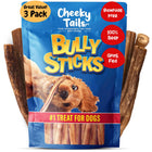Premium Bully Sticks for Dogs 6" Dog Bully Sticks for Small Dogs & Puppies (3 Pieces) - Rawhide Free Chews High Collagen 100% Beef Bully Sticks Made in USA - Bully Stick Puppy Treats & Bully Bones
