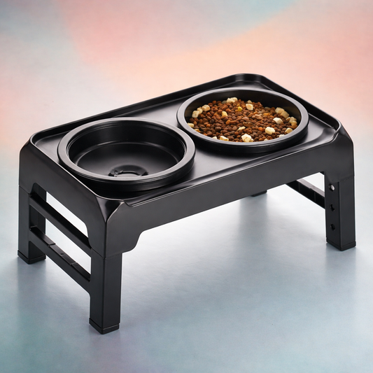 Adjustable Elevated Pet Feeding Bowl with Slow Feeder – Anti-Spill Design for Dogs & Cats - features and details