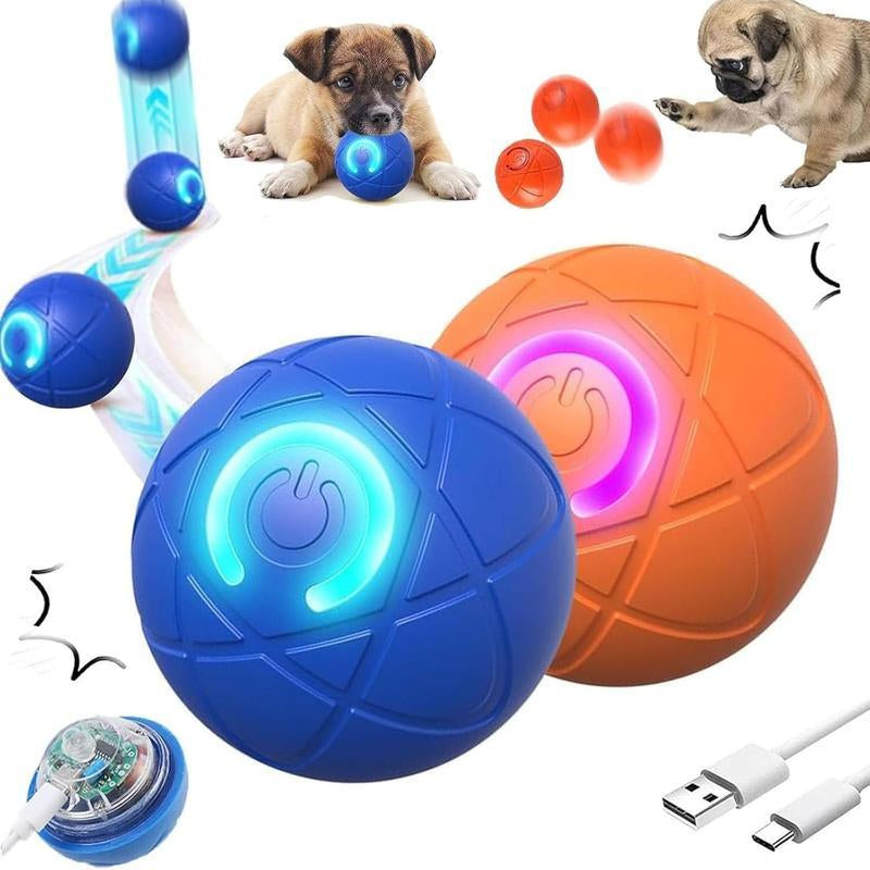 Shaky Ball Toy for Dogs, Vibrating Dog Ball, Shaky Ball Dog Toy, Automatic Moving Dog Toy Ball, Vibrating Ball for Dogs,Automatic Moving Dog Toy Ball for Small Dogs, USB Rechargeable