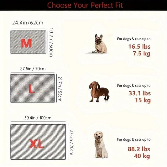 Portable Pet Cooling Mat with Gel Ice Bricks – Breathable Summer Bed for Dogs & Cats