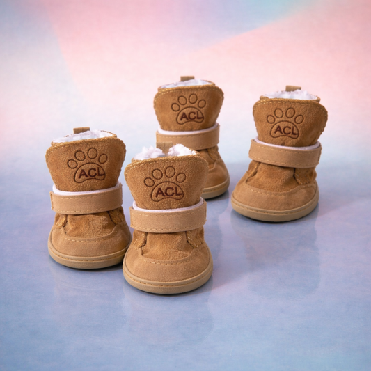 Fleece-Lined Winter Dog Boots with Non-Slip Soles for Warm, Comfortable Walks - features and details