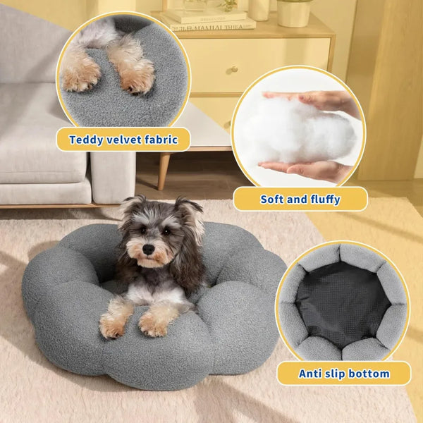 Calming Donut Dog Bed - Anti-Anxiety Nest for Restless Dogs