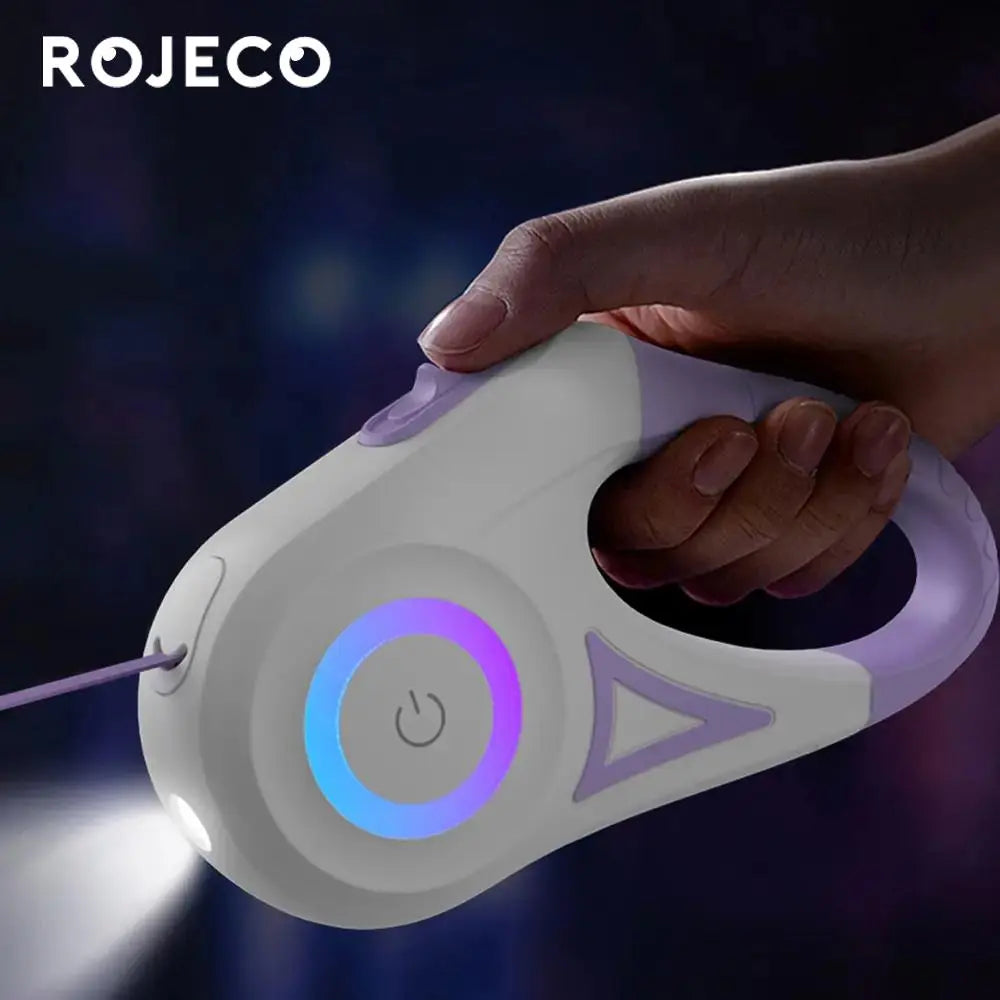 Automatic Retractable Dog Leash with Led Flash Light, Outdoor Pet Walking Running Lead, Christmas, Christmas Gift