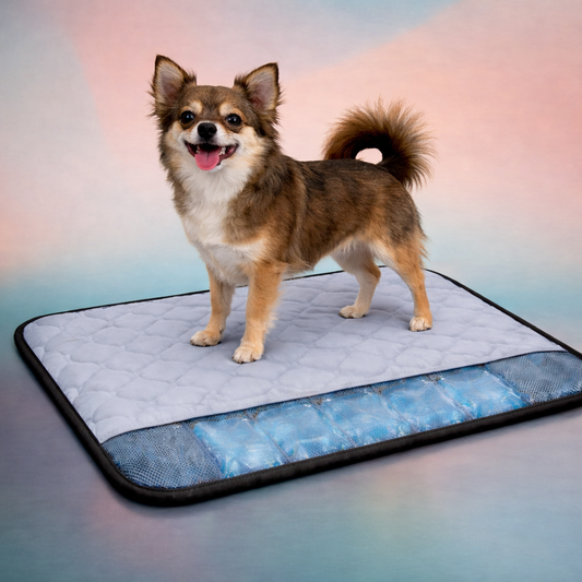 Portable Pet Cooling Mat with Gel Ice Bricks – Breathable Summer Bed for Dogs & Cats - features and details