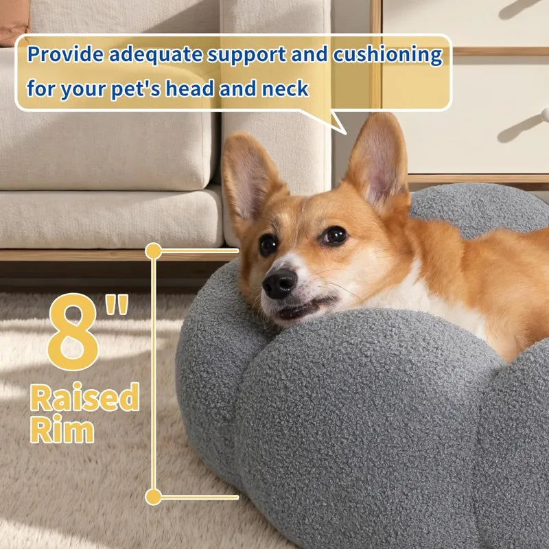 Calming Donut Dog Bed - Anti-Anxiety Nest for Restless Dogs