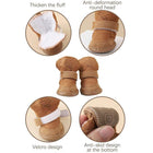 Fleece-Lined Winter Dog Boots with Non-Slip Soles for Warm, Comfortable Walks