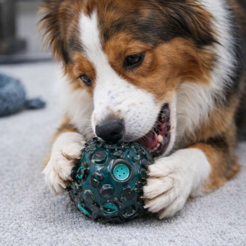 Durable Squeaky Dog Ball for Aggressive Chewers – Interactive Fetch & Chew Toy for All Dog Sizes - features and details