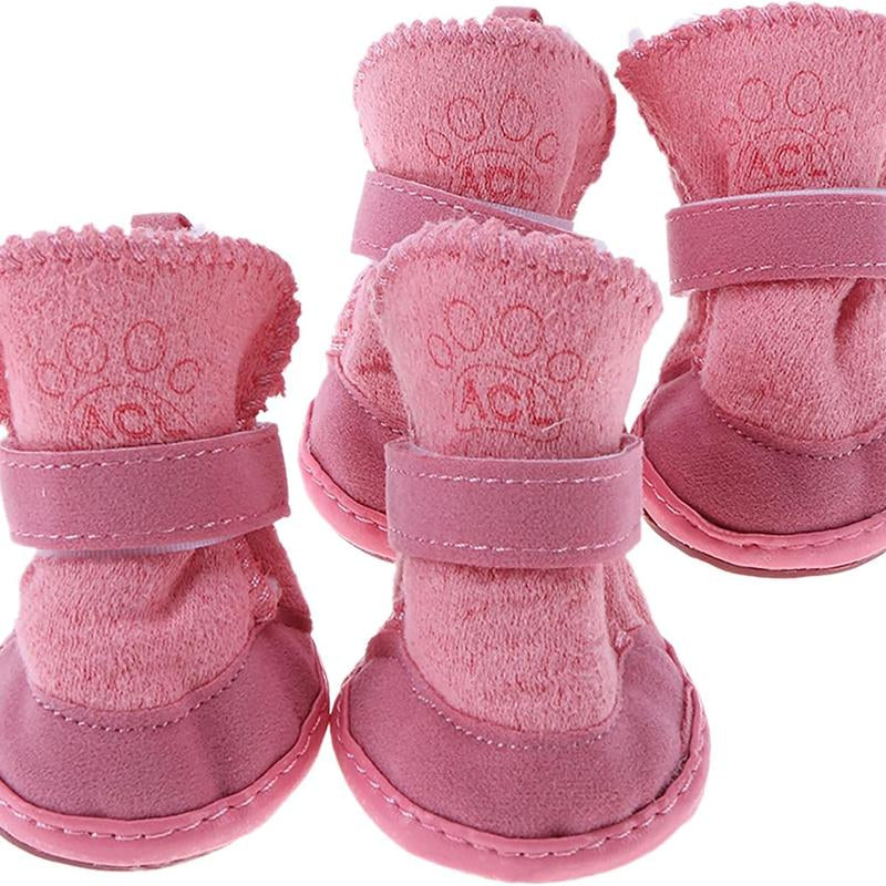 Fleece-Lined Winter Dog Boots with Non-Slip Soles for Warm, Comfortable Walks