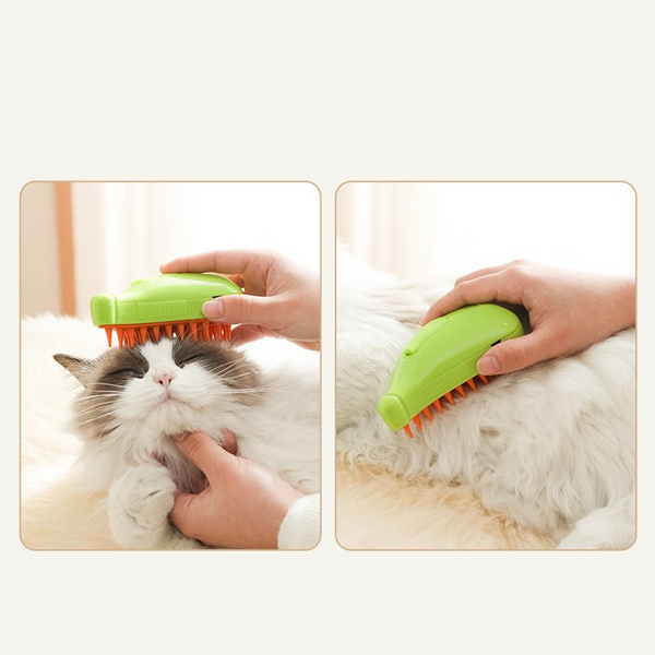 Steam + Massage 3-in-1 Grooming Brush