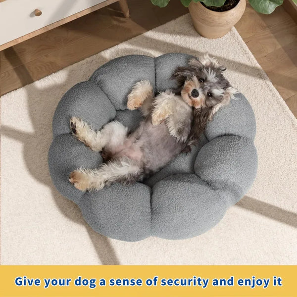 Calming Donut Dog Bed - Anti-Anxiety Nest for Restless Dogs