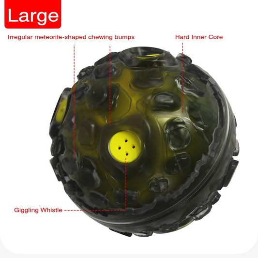 Mogorila Dog Toy Squeaky Ball for Aggressive Chewers, Interactive Fetch Dog Ball with Fun Squeaky Sound, Sturdy for Small Medium Large Dogs, Non-Toxic Rubber Pet Chew Toys, Black & Lake Blue Dogball Remote Control Power Chewer Supre Daily Training