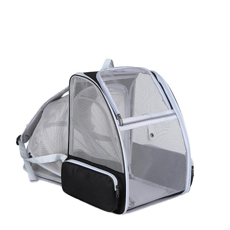 Portable Pet Carrier Bag, Foldable Breathable Pet Backpack, Foldable Outdoor Travel Bag for Dogs & Cats