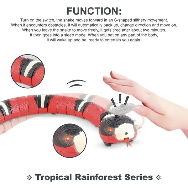 USB Charging Interactive Snake Toy for Cats