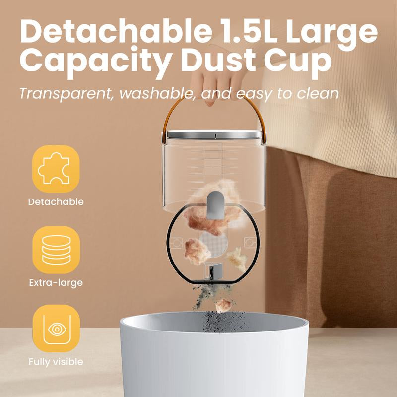 PUPPYOO 5-In-1 Pet Grooming Kit with 13000Pa Vacuum for Dogs & Cats, 1.5L Dust Cup, 4M Cord, Whisper-Quiet Operation, Adjustable Guard Combs, Hair Remover Roller