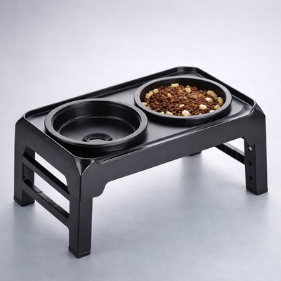 Adjustable Elevated Pet Feeding Bowl with Slow Feeder – Anti-Spill Design for Dogs & Cats