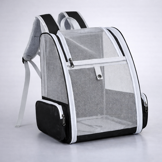 Foldable Pet Carrier Backpack – Breathable Travel Bag for Dogs & Cats - product photo