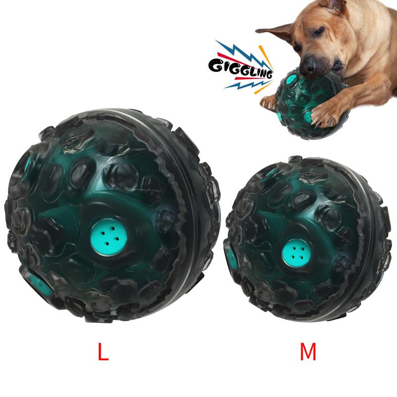 Mogorila Dog Toy Squeaky Ball for Aggressive Chewers, Interactive Fetch Dog Ball with Fun Squeaky Sound, Sturdy for Small Medium Large Dogs, Non-Toxic Rubber Pet Chew Toys, Black & Lake Blue Dogball Remote Control Power Chewer Supre Daily Training