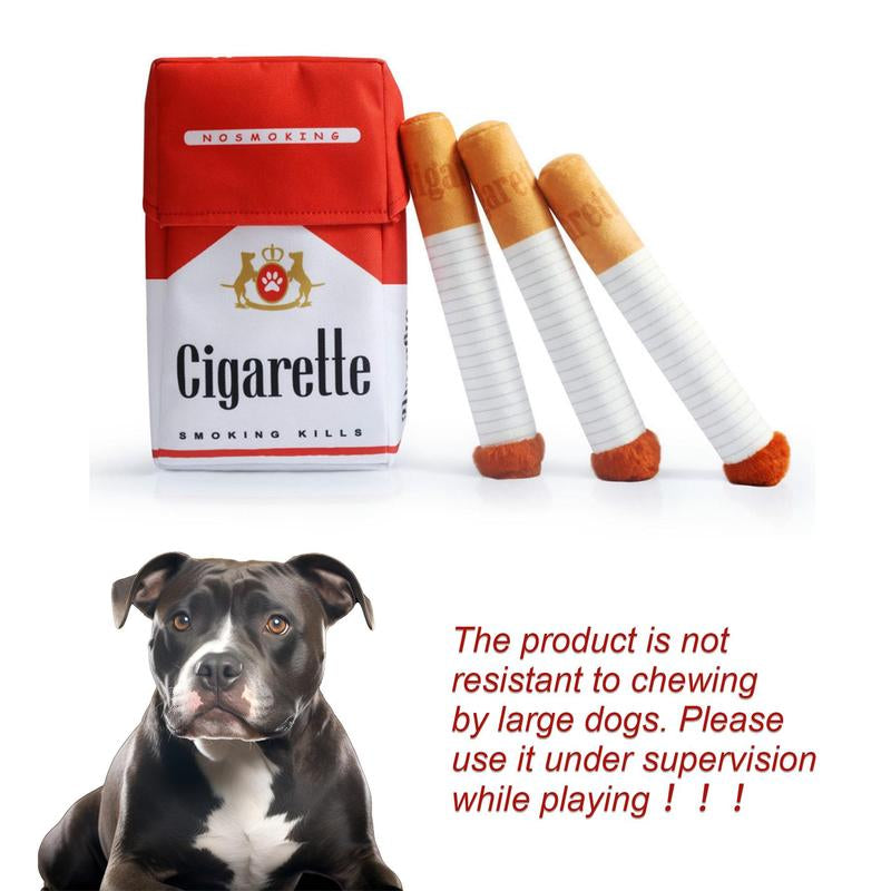 Cigarette Design Dog Toy, 1 Count Interactive Chew Toy with Squeaky Sound, Fun and Novelty Design Dog Toy, Perfect for Puppies, Small and Medium Dogs, Valentine'S Day Gift, Chew Stick