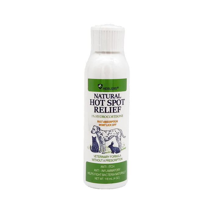 Healers Petcare Hot Spot Relief Aid for Pets | 1% Hydrocortisone | Anti Itch Anti Inflammatory | Hot Spot Treatment for Dogs and Cats | Pet Skin Care (4oz)