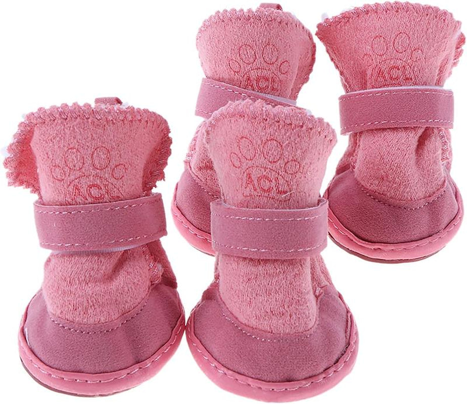 Fleece-Lined Winter Dog Boots with Non-Slip Soles for Warm, Comfortable Walks
