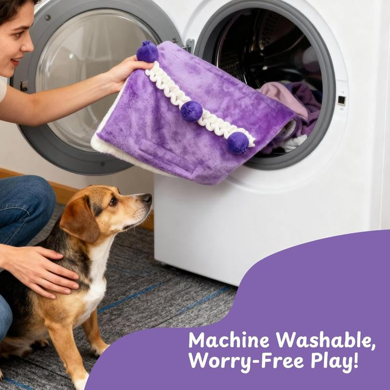 Nocciola Blueberry Swiss Roll Dog Enrichment Toy, Snuffle Mat with Crinkle Paper, Interactive Hide and Seek Toy for Small Medium Dogs, Dog Birthday Gift