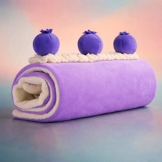 Blueberry Swiss Roll Snuffle Dog Toy – Interactive Hide & Seek Enrichment Toy for Small & Medium Dogs - features and details