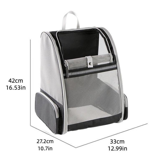 Portable Pet Carrier Bag, Foldable Breathable Pet Backpack, Foldable Outdoor Travel Bag for Dogs & Cats