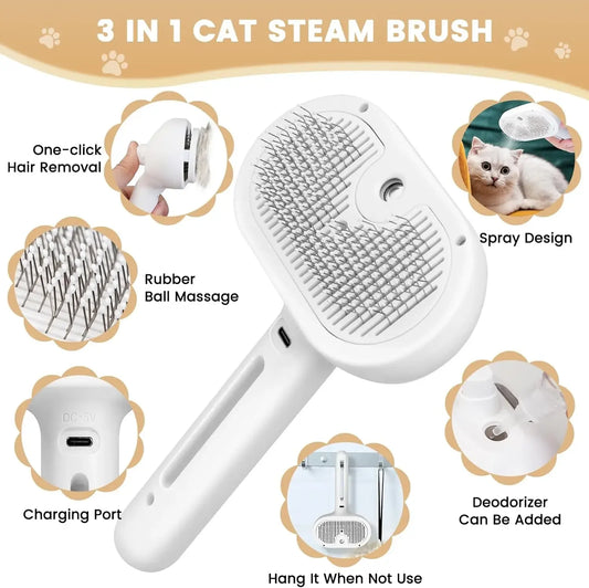 Steam Pet Grooming Brush Pro - image 4 of 6