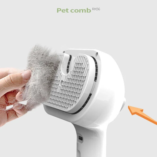 Steam Pet Grooming Brush Pro - in use
