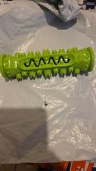 Natural rubber dog toothbrush and molar stick
