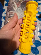 Natural rubber dog toothbrush and molar stick